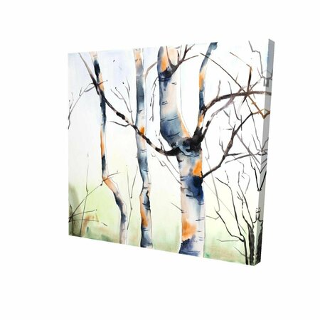 FONDO 12 x 12 in. Three Small Birch Trees-Print on Canvas FO2790760